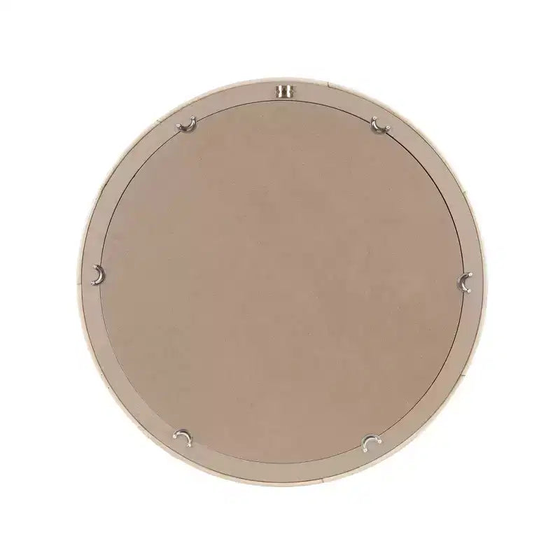 Natural Rattan Round Wall Mirror – Handwoven, Nautical Decor, No Assembly Required