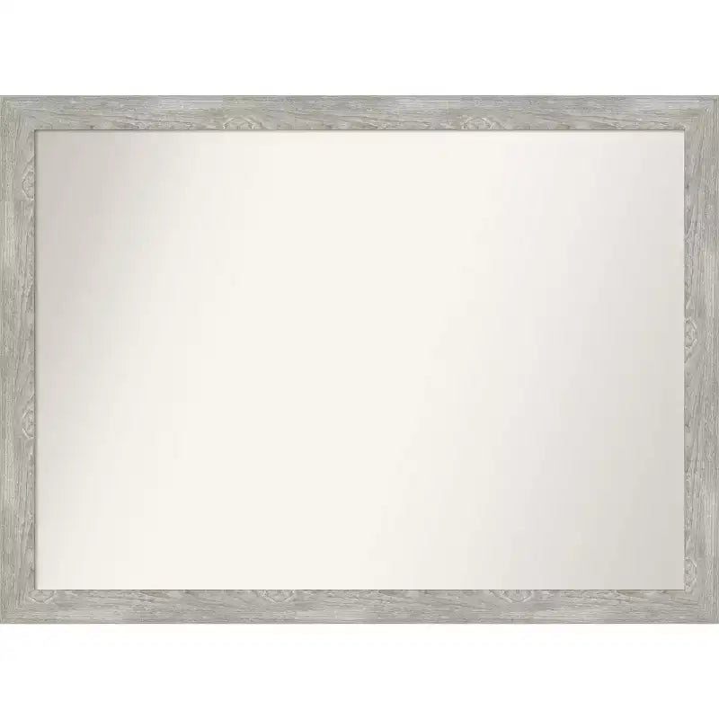 42" x 31" Non-Beveled Dove Gray Wash Narrow Wall Mirror - Amanti Art