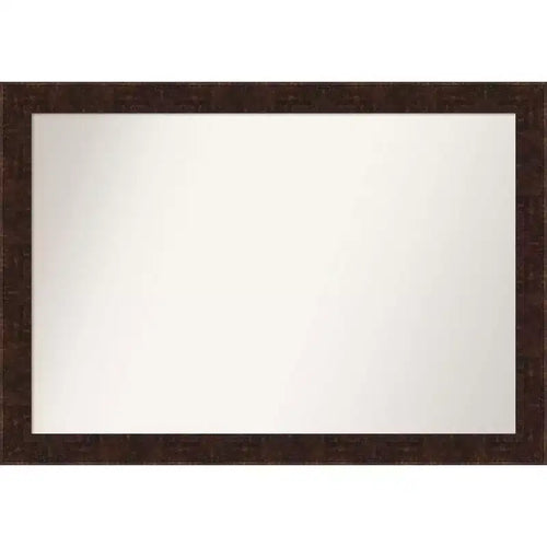 40" x 28" Non-Beveled William Mottled Bronze Narrow Wall Mirror - Amanti Art