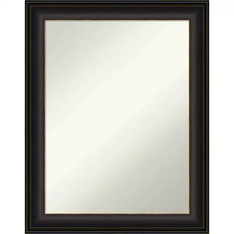 23" x 29" Non-Beveled Trio Oil Rubbed Bronze Wall Mirror - Amanti Art: Modern Rectangle, Includes Mount Hardware