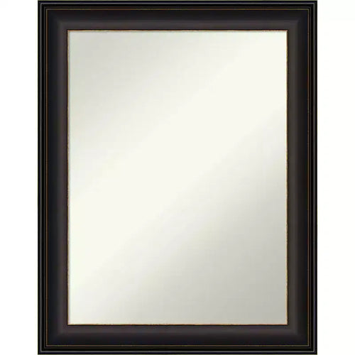 23" x 29" Non-Beveled Trio Oil Rubbed Bronze Wall Mirror - Amanti Art: Modern Rectangle, Includes Mount Hardware