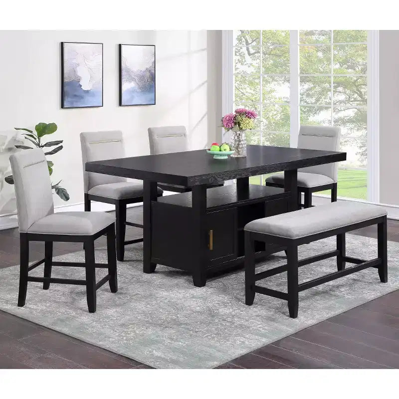 Counter Bench Rubbed Charcoal
