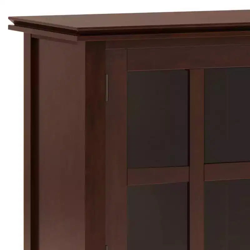 Large Sideboard Buffet Russet Brown – Solid Hardwood, 3 Drawers, 2 Cabinets