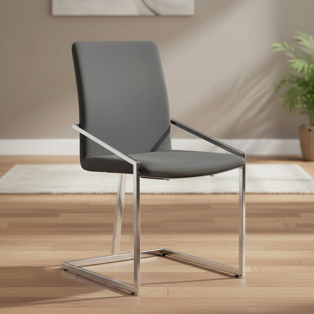 20" Zlatan Accent Chair: Chrome Metal Frame & Luxurious Velvet - Acme Furniture