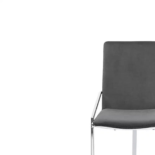 20" Accent Chair: Chrome Metal Frame & Luxurious Velvet
