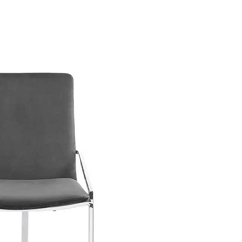 20" Accent Chair: Chrome Metal Frame & Luxurious Velvet