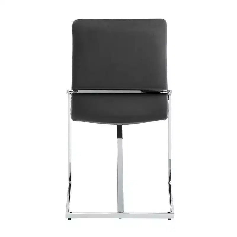 20" Accent Chair: Chrome Metal Frame & Luxurious Velvet