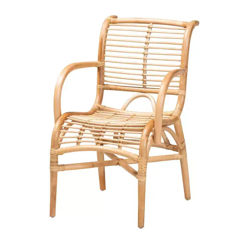Fauteuil de salon en rotin naturel – Marron naturel, accent en osier d'intérieur