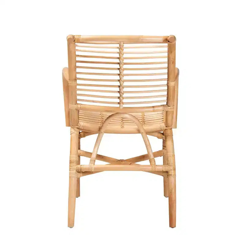 Natural Rattan Lounge Chair - Natural Brown, Indoor Wicker Accent