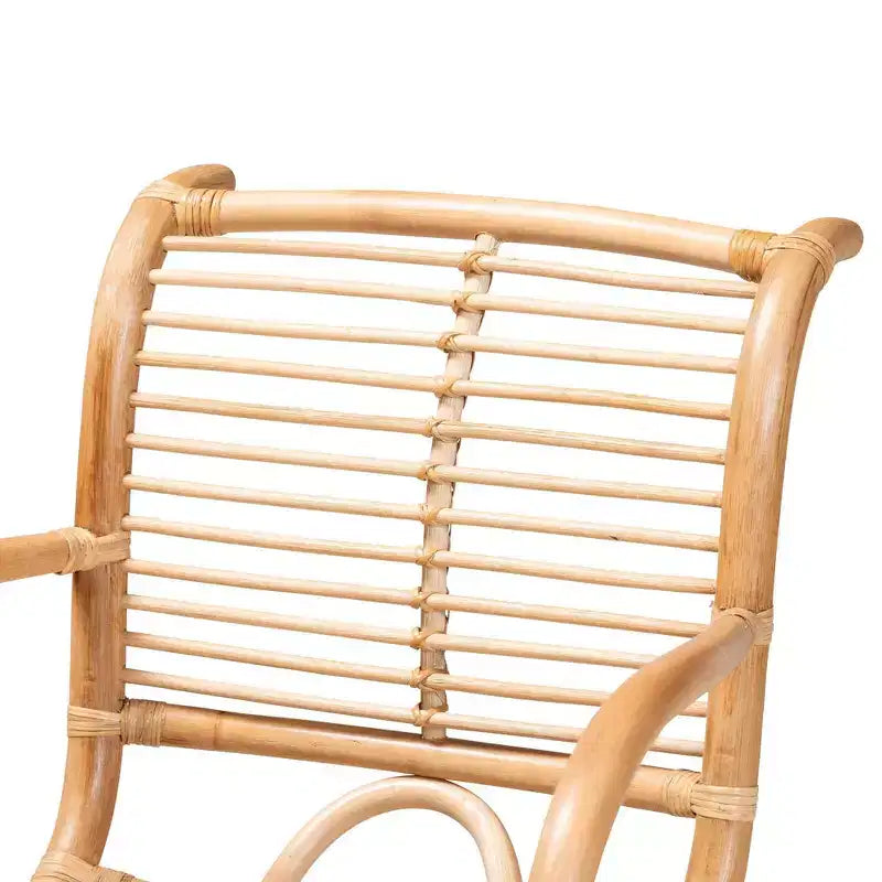 Fauteuil de salon en rotin naturel – Marron naturel, accent en osier d'intérieur