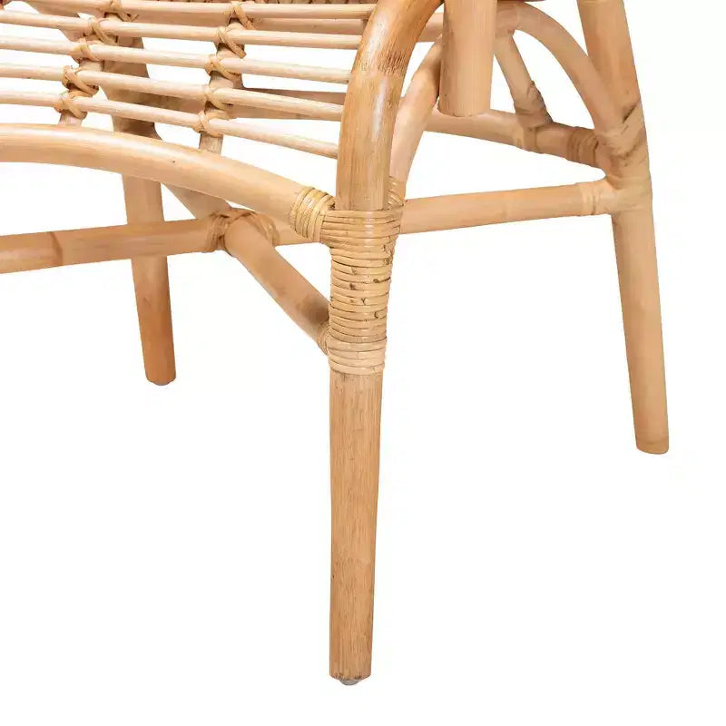 Fauteuil de salon en rotin naturel – Marron naturel, accent en osier d'intérieur