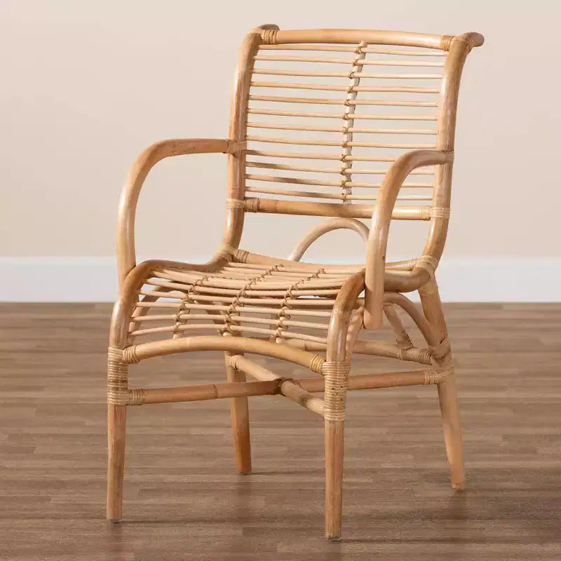 Fauteuil de salon en rotin naturel – Marron naturel, accent en osier d'intérieur