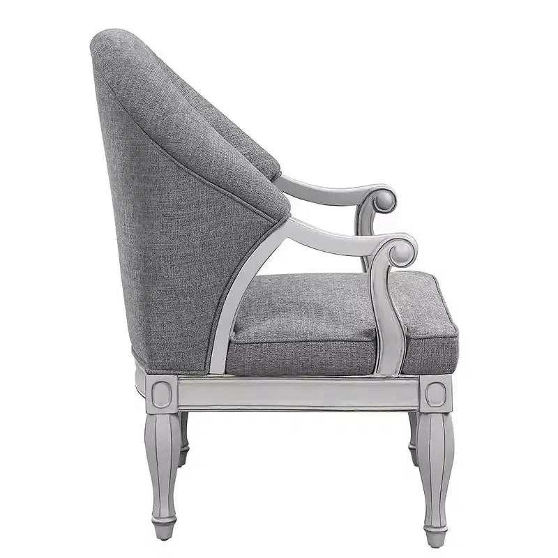 31" Accent Chair: Tufted Cotton Upholstery, No Assembly Required