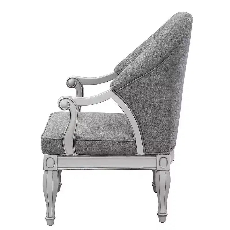 31" Accent Chair: Tufted Cotton Upholstery, No Assembly Required