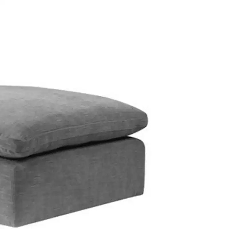 37" Ottoman and Bench Gray Linen