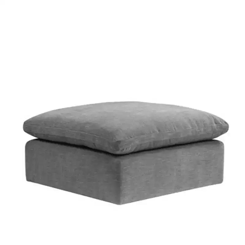 37" Ottoman and Bench Gray Linen
