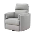 40" Sagen Active Sitting Chair Gray Leather Aire - Acme Furniture: Plush, Recline 150°, No Assembly