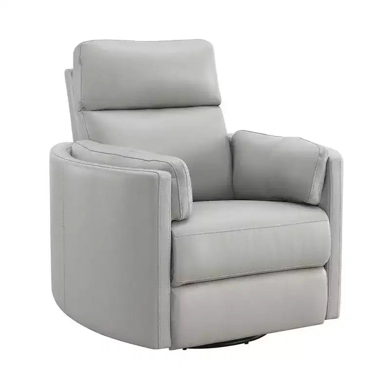 Fauteuil inclinable planeur 40" - Cuir gris, inclinaison moelleuse à 150°, aucun assemblage requis