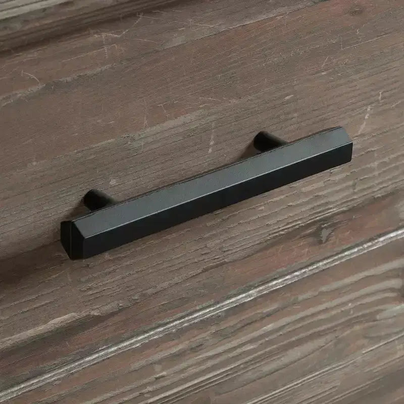 Table basse carrée avec rangement – Finition Pin Galet, MDF avec Quincaillerie Métallique