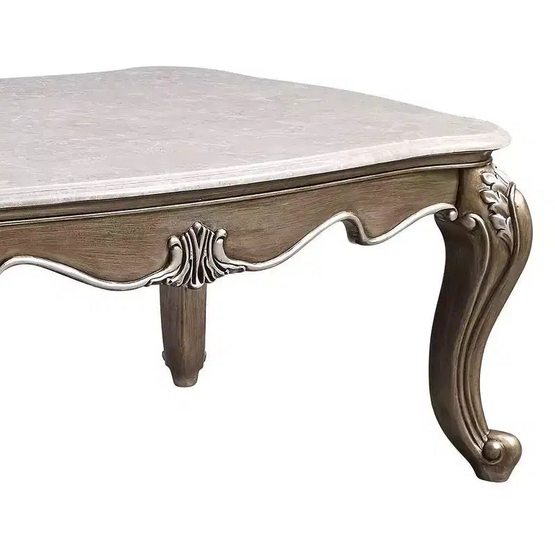 54" Coffee Table: Queen Anne Legs, Shell Carved, No Assembly