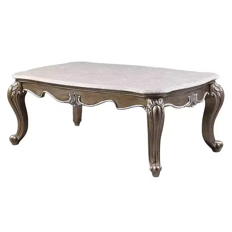 54" Coffee Table: Queen Anne Legs, Shell Carved, No Assembly