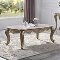 Table basse de 54 po : Pieds de style Queen Anne, sculpture coquille, aucun assemblage requis