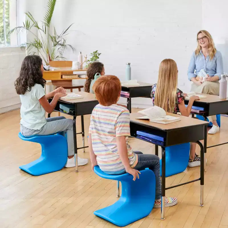 Tabouret Hauteur d'Assise 35,5-38,4 cm, Assise Flexible, Lot de 2