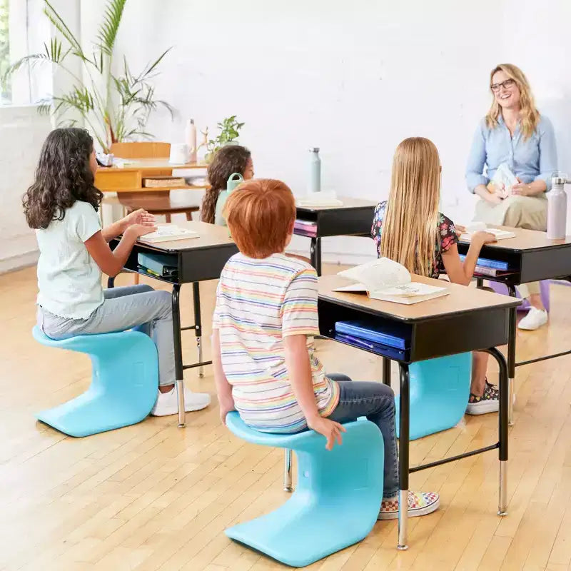Tabouret Hauteur d'Assise 35,5-38,4 cm, Assise Flexible, Lot de 2
