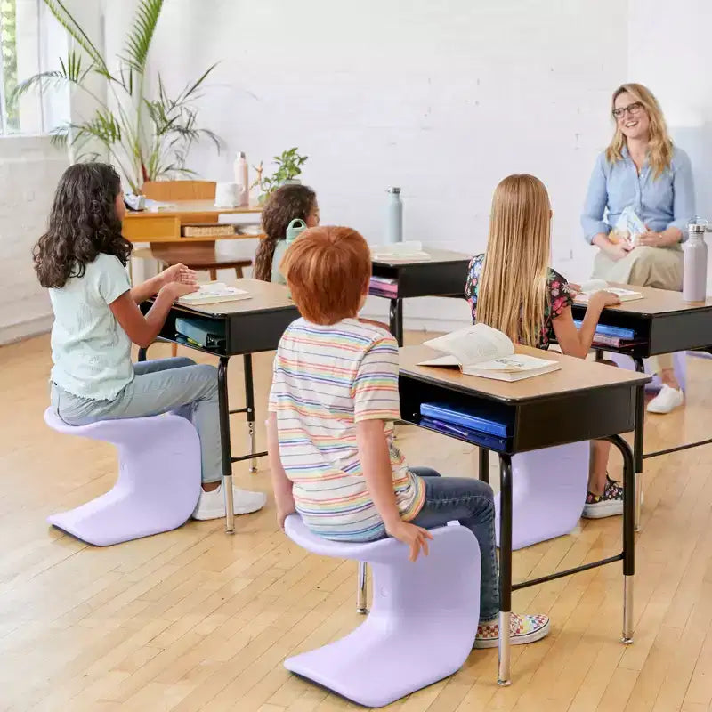 Tabouret Hauteur d'Assise 35,5-38,4 cm, Assise Flexible, Lot de 2