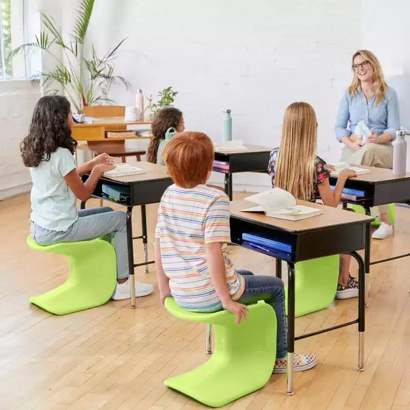 Tabouret Hauteur d'Assise 35,5-38,4 cm, Assise Flexible, Lot de 2