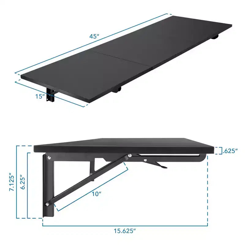 Table murale rabattable robuste pour bureau à domicile, buanderie, garage et sous-sol