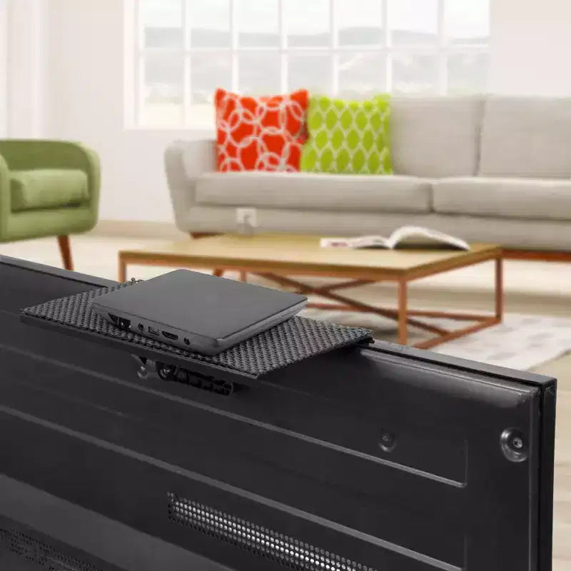Étagère murale au-dessus de la télévision | Étagère supérieure d'écran réglable pour décodeur et appareil de diffusion en continu | Plateforme antidérapante de 30,5 cm de large | 6,2 kg