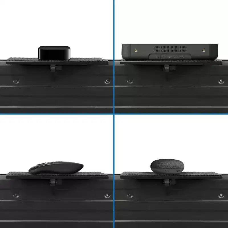 Étagère murale au-dessus de la télévision | Étagère supérieure d'écran réglable pour décodeur et appareil de diffusion en continu | Plateforme antidérapante de 30,5 cm de large | 6,2 kg