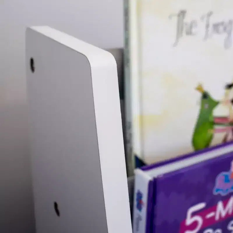 Étagère à livres 4 niveaux avec bac de rangement en tissu pour enfants