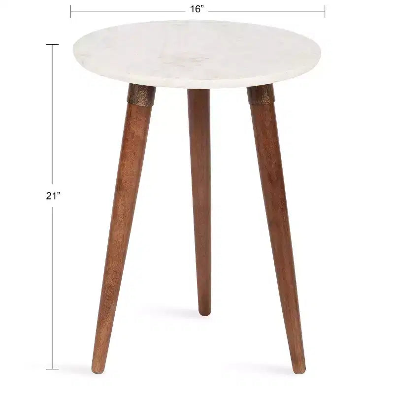 Table d'appoint ronde à pieds tripodes
