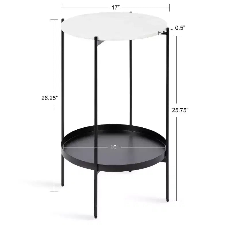Marble Top Side Table