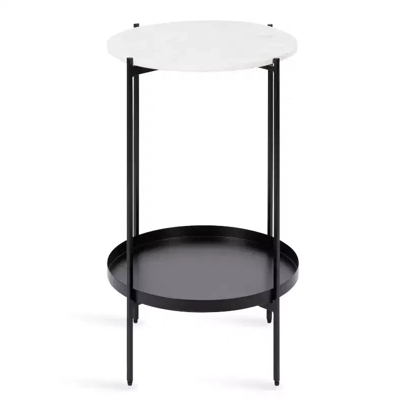 Table d'appoint à plateau en marbre