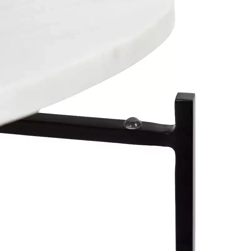 Table d'appoint à plateau en marbre