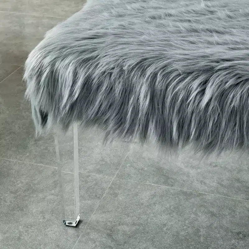 42" Faux Fur Glam Bench