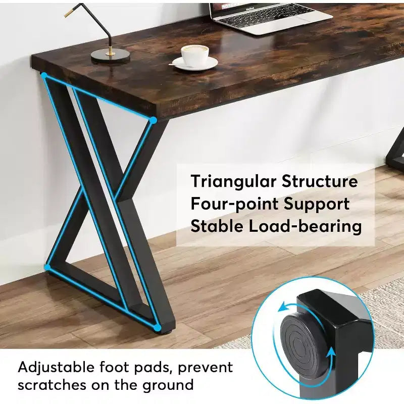 Bureau d'ordinateur de 140 cm