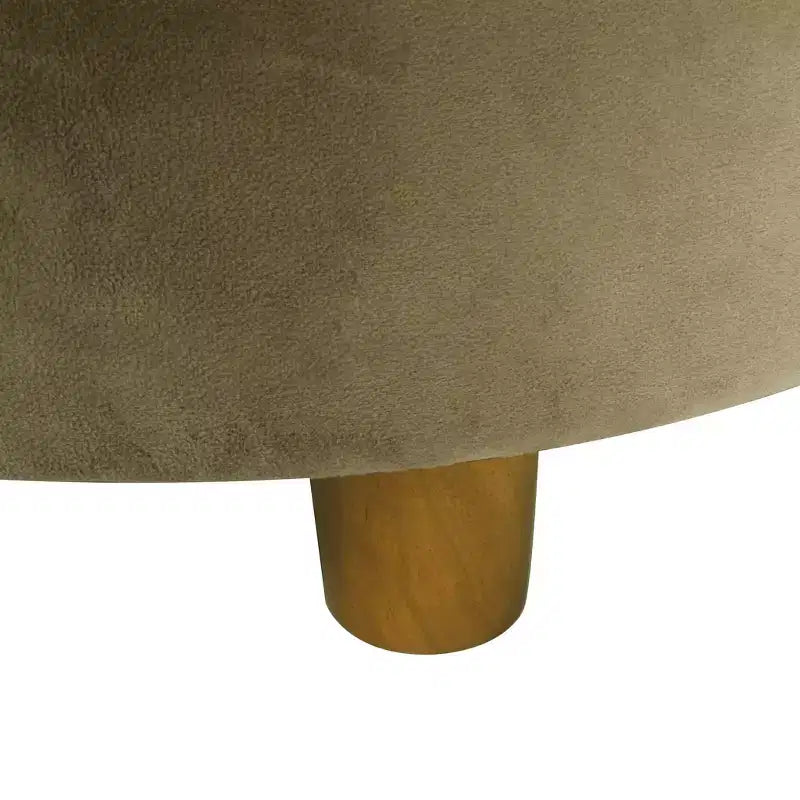 Pouffe de rangement rond capitonné en velours
