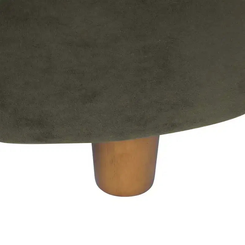 Pouffe de rangement rond capitonné en velours