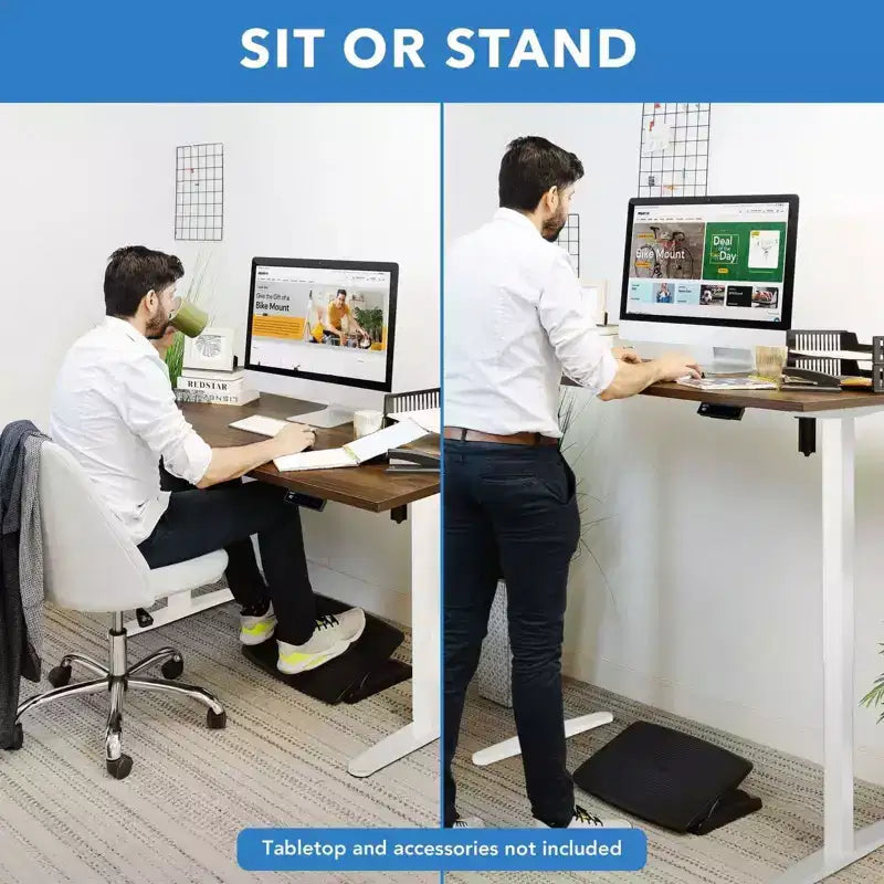 Single Motor Electric Standing Desk Base, White