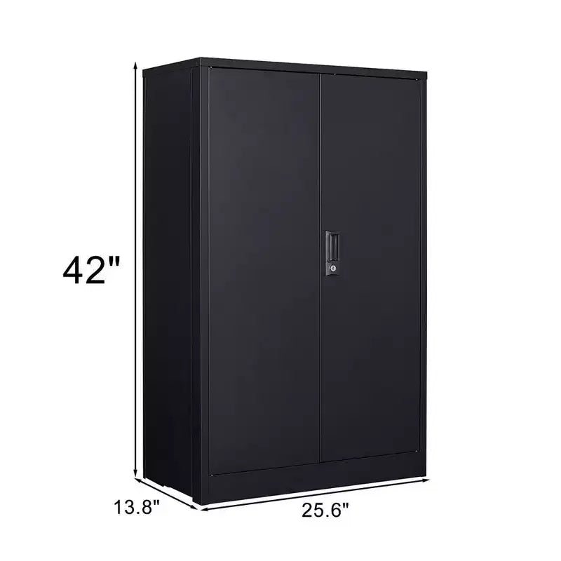42" Metal Storage Cabinet with Locking Doors and Adjustable Shelves