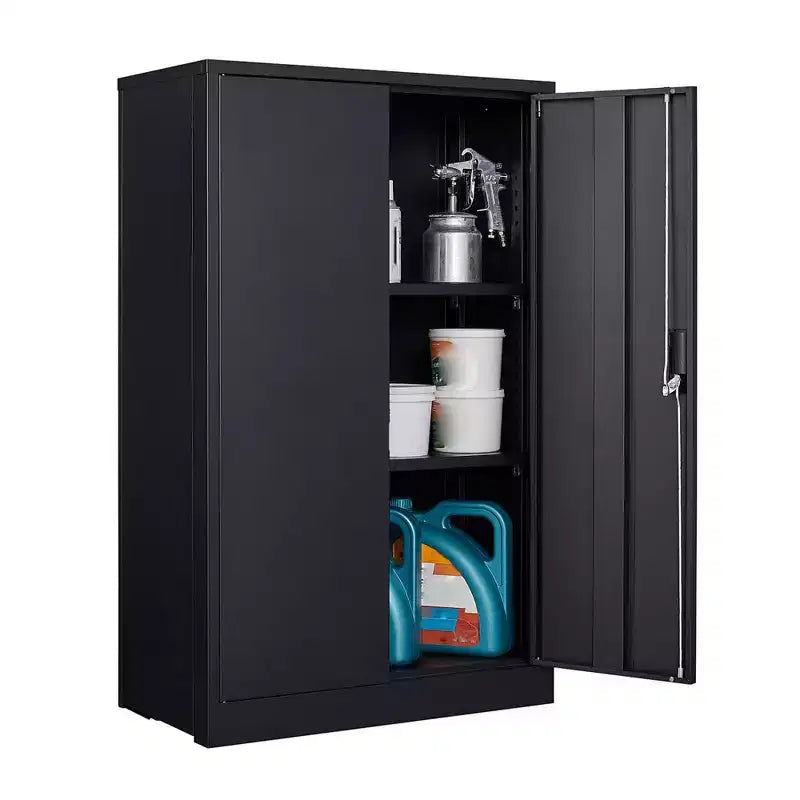 42" Metal Storage Cabinet with Locking Doors and Adjustable Shelves