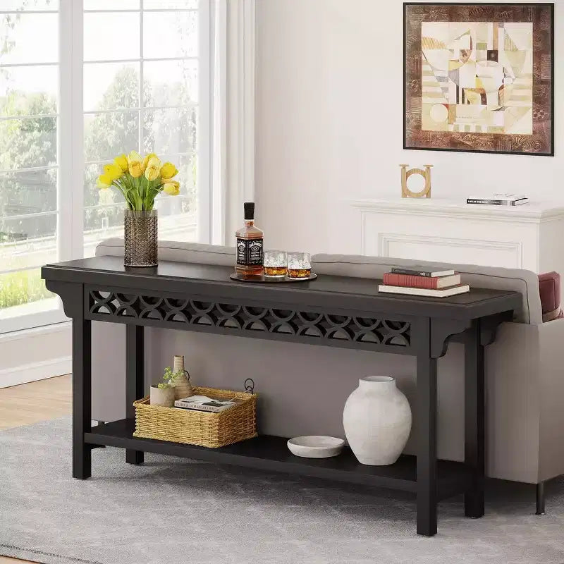 70.8-Inch Solid Wood Long Console Table