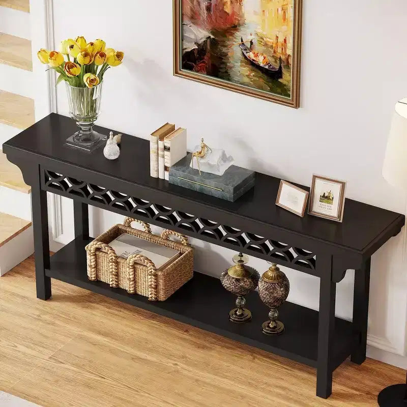 70.8-Inch Solid Wood Long Console Table
