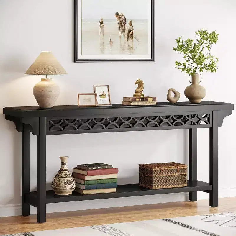 70.8-Inch Solid Wood Long Console Table